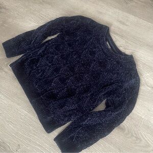 George Girls Plush Navy Sweater